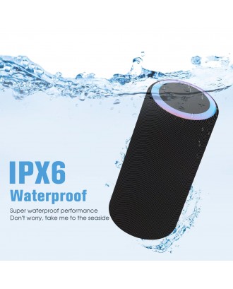 portable IPX6 waterproof cheapest blue tooth round speaker oem battery powered speaker waterproof RGB speaker