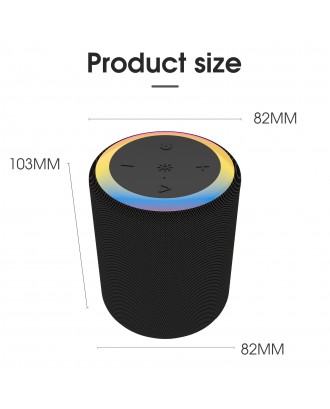 Wholesale round fabric cloth speaker cheapest blue tooth wireless oem battery powered RGB IPX6 waterproof speaker